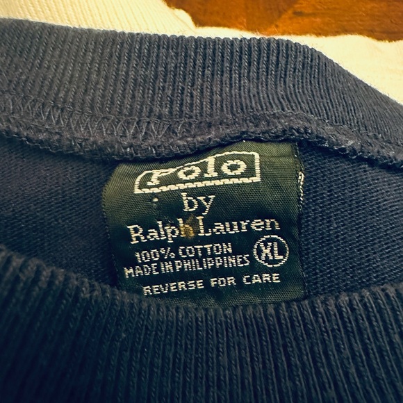 Vintage POLO Ralph Lauren Hockey style jersey Boys XL (18-20) Navy, Dk. Red Wht - Picture 4 of 4